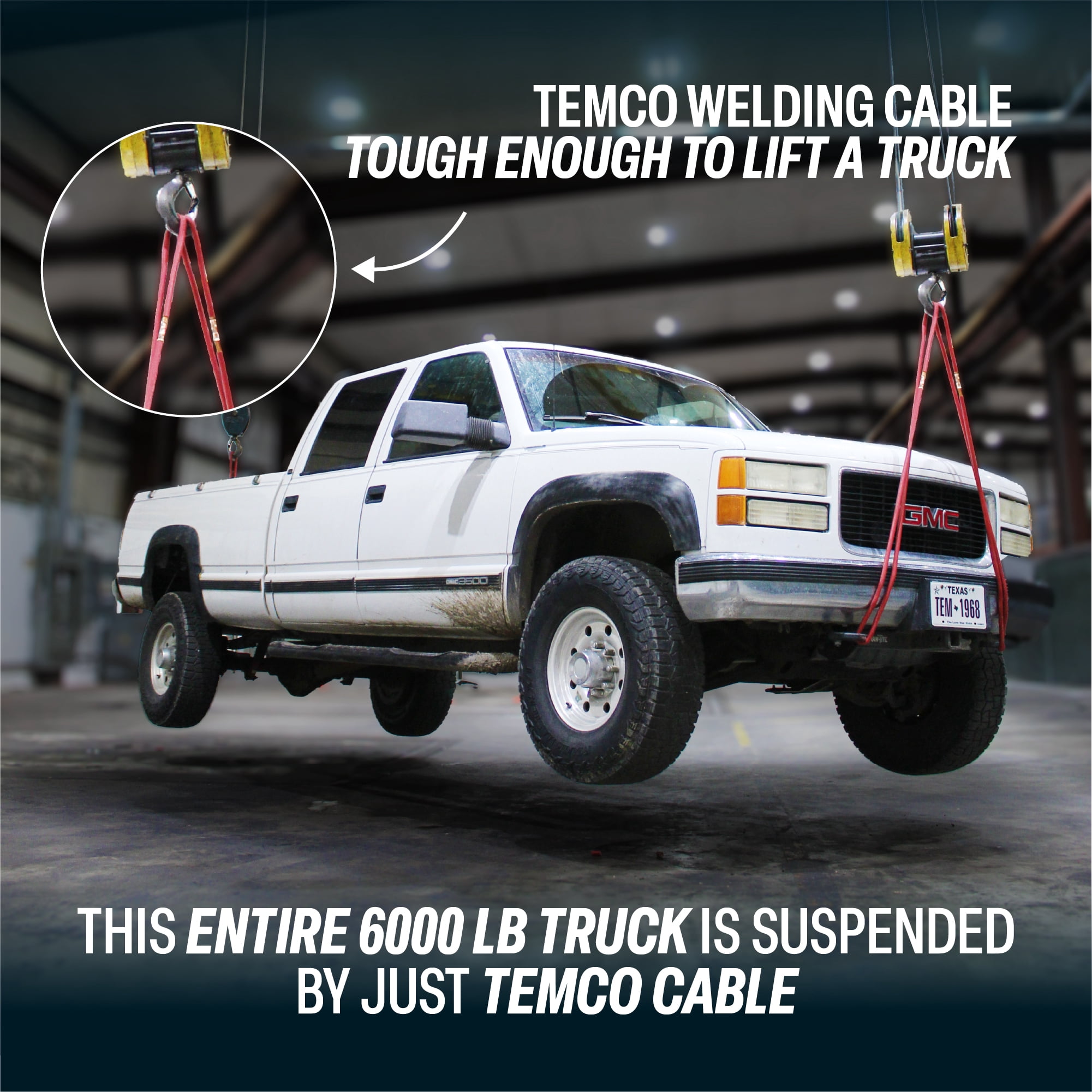 TEMCo 6 Gauge AWG 1000 Ft Black Flexible Copper Welding Cable Battery Wire USA