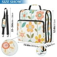 thumbnail image 2 of FORMRS Zipper Binder with Shoulder Strap 1.5-inch Ring 500 Sheet Capacity File Bag, Orange Retro Flower, 2 of 5