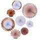 thumbnail image 4 of Abanico de papel de oro rosa, flor hecha a mano, decoración de fondo festivo, colección artesanal, 4 of 8