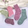 thumbnail image 2 of 5 Pairs Autumn Winter Wool Socks For Women - Womens Wool Socks Comfortable And Warm, Classic Winter Socks for Women Gifts Size 5-9, 2 of 4