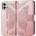 thumbnail image 2 of for Motorola Moto G Stylus 5G 2023 Case Wallet,Women Flip Cover with Butterfly Emboss PU Leather Stand Card Slots Wrist Strap Protective Phone Case for Moto G Stylus 5G 2023 (Rose Gold), 2 of 15