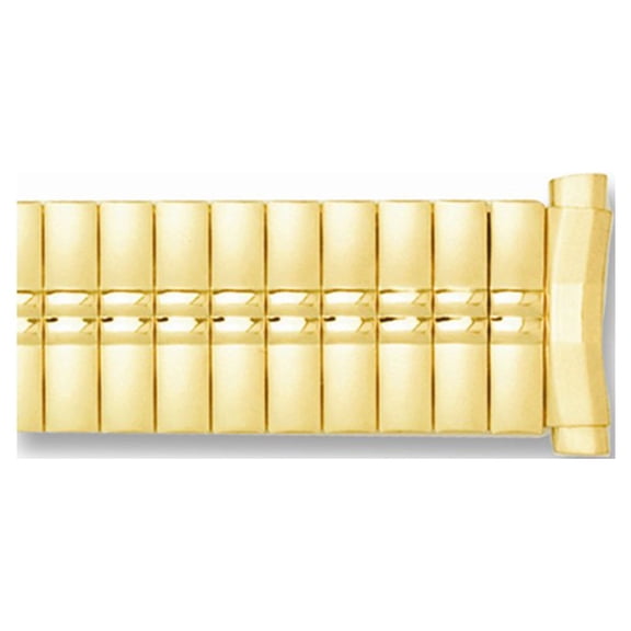 16-20mm Gld-tone DeFlexo Sanded/Mirror Expansion Watch Band