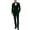 Hunter Green, variant on Men's Velvet Tuxedo Modern Fit Single Breasted Vested Three Piece Tuxedo - Colors