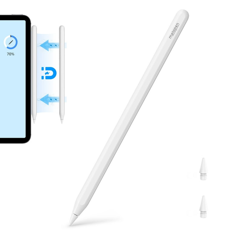 Metapen Wireless Charge iPad Stylus Pen for iPad Air 5/4/3, iPad 11 Pro  4th~1st, iPad Pro 12.9 6th~3rd Gen with Palm Rejection & Tilt Function 