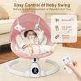 thumbnail image 5 of Babyeap Baby Swing for Infants - Smart Electric Swing with Bluetooth Control 5-point Harness,5 Sway Speed,10 Lullabies(Pink), 5 of 8