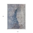 thumbnail image 3 of 10' X 14' Navy Blue And Gray Abstract Washable Indoor Outdoor Area Rug, 3 of 5
