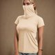 thumbnail image 1 of mfyjkho Tops Para Mujer, Mascarilla Facial De Manga Corta De Color Liso Informal De Verano Para Mujer, Protección Solar Tops De Gimnasio Para Mujer S, 1 of 7