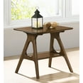 thumbnail image 2 of Roundhill Furniture Arona Mid-Century Modern Wood Shelf End Table, Walnut Finish, 2 of 10