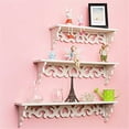 thumbnail image 1 of HURRISE Nouvelles Étagères Style Filigrane Shabby Chic Blanches Design Découpé Étagère Murale Maison -US, 1 of 9
