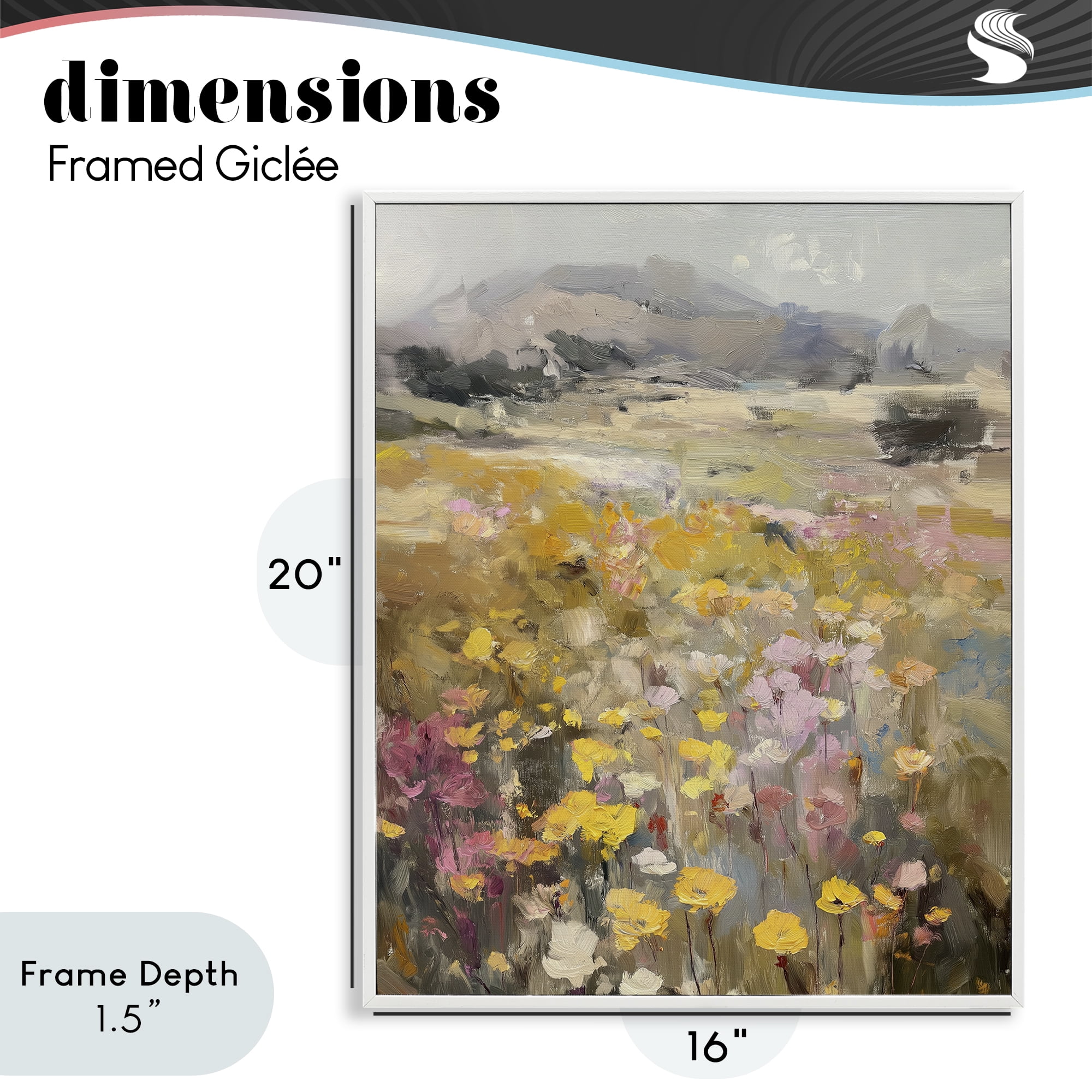Stupell Industries Meadow's Heartbeat Abstraction White Framed Giclee Art, design by Svetlana Aleynikova