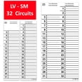 thumbnail image 1 of LV Replacement for Siemens Electrical Circuit Breaker Fuse Panel Directory Labels Stickers DIRBLK (32Circuits 2 Pcs), 1 of 4