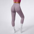thumbnail image 7 of Yoga Women Leggings 2025 Women's Solid Color Seamless Fashion Tight Sports Pants Butt Lifting Fitness Pants Workout Leggings for Women 4 Way Stretch No See Through Tummy Control Workout Yoga Pants, 7 of 7