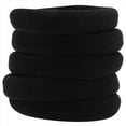 thumbnail image 4 of 5 Pcs Black Stretchy Band Hair Tie Ponytail Holders, 4 of 8