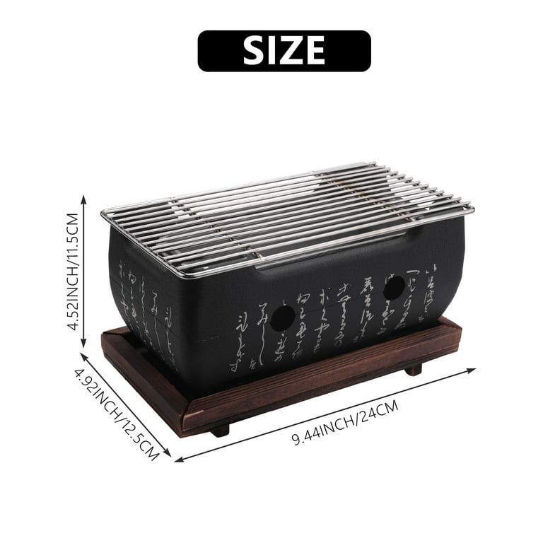 Mini Portable Japanese BBQ Grill Aluminium Alloy Charcoal Grill Barbecue C#