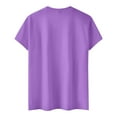 thumbnail image 3 of Pop cazadora para niña Boys Girls Fashion Round-Neck Group Panels T Shirt （Purple）, 3 of 3