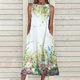 thumbnail image 1 of ICHUANYI Clearance Fashion Women Summer Casual Print Pocket Sleeveless Loose Long Dress(Green, XL) ICHUANYI WER2023081010731, 1 of 8