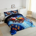 thumbnail image 3 of Manfei Santa Claus 3 Pieces Queen Comforter Set,Merry Christmas Ultra Soft Bedding Sets,Festival Theme Bedding Comforter Set,Lightweight Xmas Room Decor,Reversible, 3 of 8