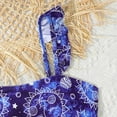 thumbnail image 6 of NAISIBABY Girls Bikini Swimsuit, Ruffle Strap Tops with Bottoms Swimwear Holiday Beach Bathing Suits 2-Piece Blue 7T, 6 of 7