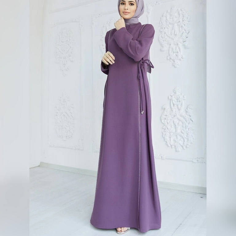 modest dresses muslim Woman's Empire Waist Shimmery Tulle Dress - 36229 No Printing Season Modern Beige Modest Islamic Clothing