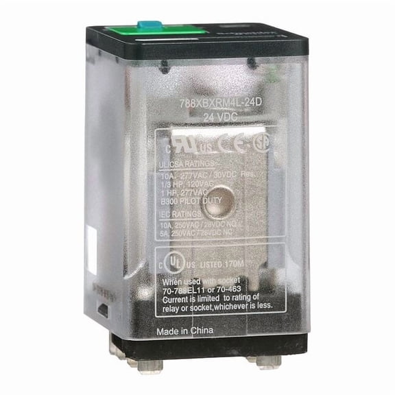 Schneider Electric General Purpose Relay, 24VDC, 10A, 8Pins 788XBXRM4L-24D