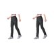 thumbnail image 3 of Guardurnaity Pantalones de senderismo para mujer, pantalones finos de secado rápido, pantalones de chándal elásticos a prueba de arañazos, ropa Negro METRO 2piezas, 3 of 6