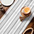 thumbnail image 3 of Grey Line Striped Table Runner 72 Inches, Farmhouse Modern Geometric Stripes Bed Runner Dresser Scarves Tabletop for Indoor Outdoor Parties/Ceremony/Banquet, 14" x 72", 3 of 9