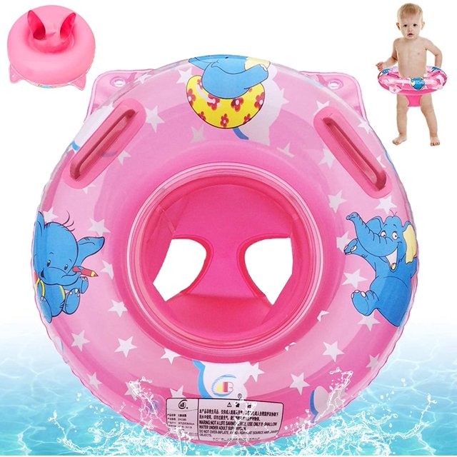 Swimming Pool Inflatable Ring, Inflatable Swimming Ring, Floating Swimming Ring, Pool Seat, Baby Bouee, Swimming Ring, Baby Swimming Ring (Pink)