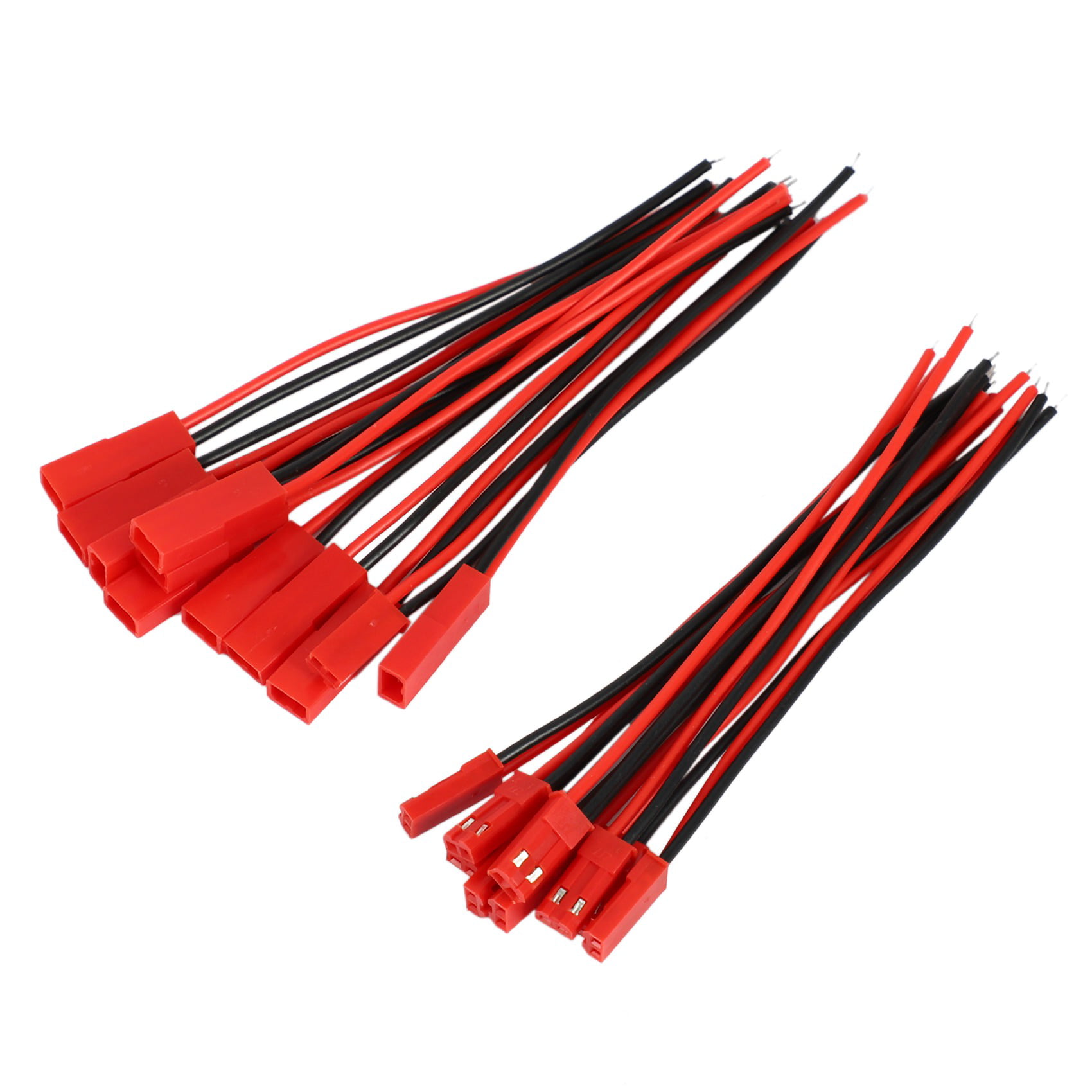 10 Pairs 2 Pin Plug Socket Connector M to F 110mm Cable Wire Red Black Comfortable and Environmentally 