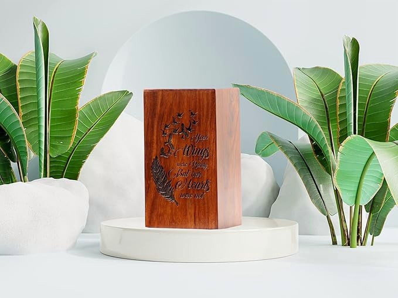 Rosewood Urn-Box for Human Ashes - Hand Carved Beautiful Butterfly Wooden Box - Cremation Urn for Pets Burial Urn Box for Loving Memories - Large Unique Decorative Urns for Human Ashes.