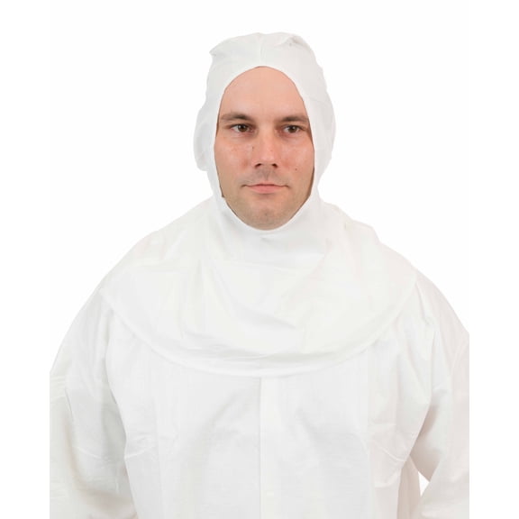 MicroGuard MP®, White Microporous Full Face Protective Hood, Elastic Closure