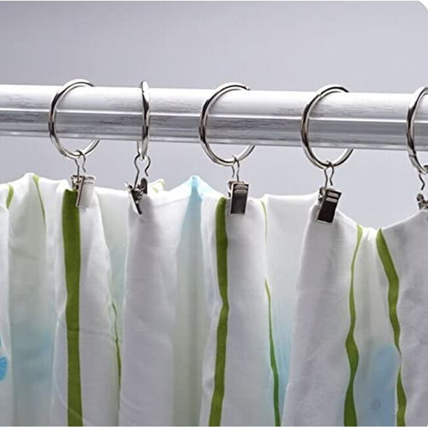 30 Pcs 35mm Diameter Multipurpose Curtain Clip Rod Rings With Clips Com 30 Pcs 35mm Diameter Multipurpose, Clips For Curtains