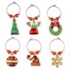 thumbnail image 1 of Juego de 6 marcadores de cóctel, copas de champán, adornos navideños Afortunado Sencillez, 1 of 5