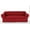 Red, variant on All Cotton Brushed Twill 2-piece Cushion Couch Sofa Loveseat Armchair Slipcover