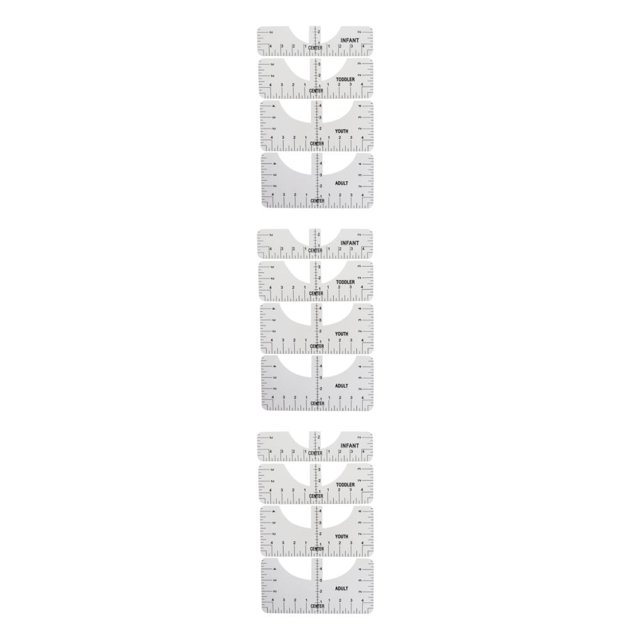 fastboy Handy T-Shirt Ruler Tool Alignment Craft Tool Guide 5PCS Accurate Centering for Flawless Designs Clear 4 Pcs 3Set