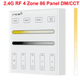thumbnail image 2 of 2.4G RF 4 Zone 86 Panel /CCT Smart LED Controller Dual Color Temperature Touch Controller for LED Light Control, 2 of 6