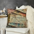 thumbnail image 2 of YINGXI Throw Pillow Cover Luggage Made of Lots Old Boarding Passes Reception and Other Documents Decorative Pillow Cushion Cover Pillowcase 18x18in, 2 of 5