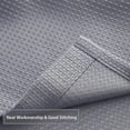thumbnail image 5 of GlowSol Extra Long Shower Curtain 84 inches Long Waffle Water Resistant Farmhouse Fabric Shower Curtain for Bathroom Washable, Gray, 1 Set, 5 of 6