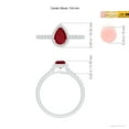 thumbnail image 4 of ANGARA Natural Pear-Shaped Ruby Halo Engagement Ring in 14K White Gold for Women (Size-7x5mm) | July Birthstone, Birthday, Anniversary, Jewelry Gift for Women | Natural Ruby Ring, 4 of 8
