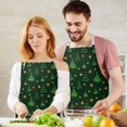 thumbnail image 3 of Dark Green Christmas Tree and Star Apron-Garden Aprons for Women with Pockets-Cotton Linen Waterproof Kitchen Cooking Gardening Aprons Adjustable for Kitchen,Cooking,BBQ and Salon 32"x27", 3 of 7