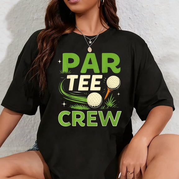 100% Cotton Funny Golf Shirts Women Men, Fun Golfing Par Tee Crew T-Shirt