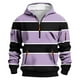 thumbnail image 1 of Dolkfu Sudadera con capucha a rayas para hombre, sudadera con cremallera 1/4 y múltiples bolsillos, sudadera deportiva para hombre. XXL, 1 of 5
