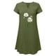 thumbnail image 4 of Sexy Vestidos Cortos de Verano para las Mujeres 2025 Moda Suelta de Ocio Vestido de Manga Corta con Cuello en V, Vestido Casual de Rodilla, 4 of 6
