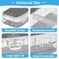 thumbnail image 3 of Iauyy Stackable Clear Pencil Box with Snap-Tight Lid, Large Capacity Plastic Storage Organizer for Pencils, Markers, Crayons ,Visual Arts, 3 of 6
