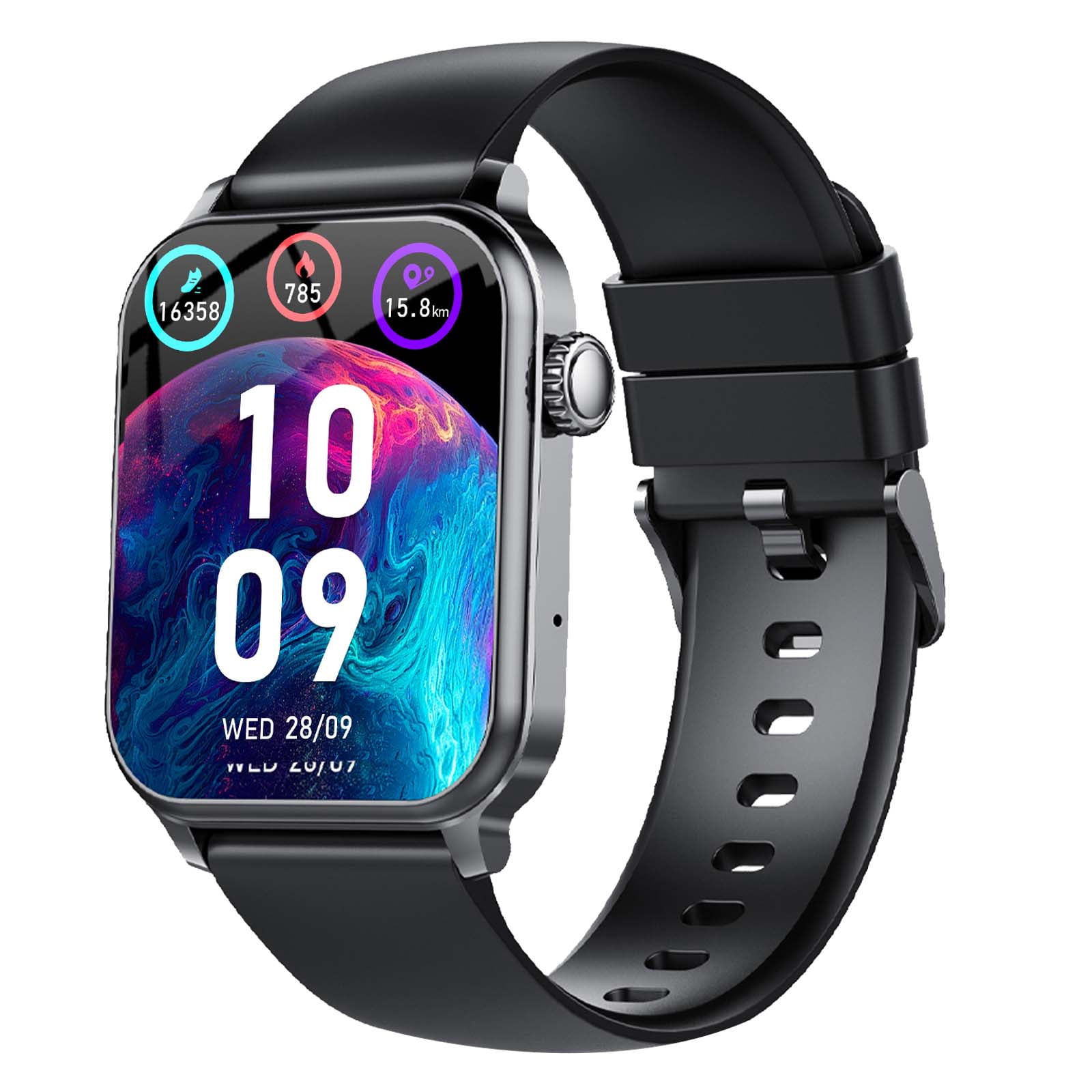 Tikland Smart Watches for Men Women, Smartwatch Fits for iPhone Android 1.83" HD Fitness Tracker with Call Function, 600 mAh 30 Day Battery Life, 110+ Sport Modes, Fitness Watch, IP68 Waterproof