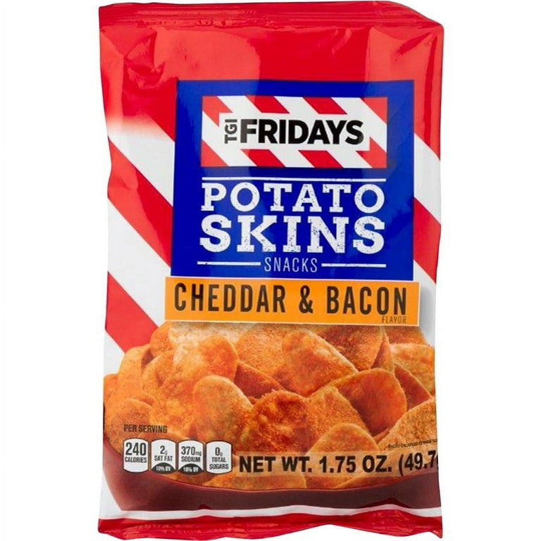 INVENTURE FOODS TGI Fridays Cheddar/Bacon Snack Chips - Trans Fat Free, Cholesterol-free, Gluten-free - Cheddar/Bacon - 1.75 oz - 55 / Carton INVENTURE FOODS TGI Fridays Cheddar/Bacon Snack Chips - Trans Fat Free, Cholesterol-free, Gluten-free - Cheddar/Bacon - 1.75 oz - 55 / Carton