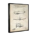 thumbnail image 3 of Stupell Industries Vintage Historic US Aircraft Graphic Art Jet Black Floating Framed Canvas Print Wall Art, Design by Karl Hronek, 3 of 6