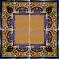 thumbnail image 2 of 4.2x4.2 Greca C Talavera Mexican Corner Tile, Set of 9 pcs, 2 of 2