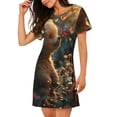 thumbnail image 2 of Lsque Sunshine Butterfly Flower Bear Pattern Nightgowns for Women Sleep Shirts Short Sleeve Nightshirt Pullover Nightdress Soft Sleepwear Relaxed Fit Nightdress, 2 of 6