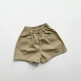 thumbnail image 2 of Bxsruta Toddler Girl Shorts, Children's Summer Solid Color Casual Shorts with Pockets, 2 of 5
