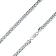 thumbnail image 2 of 925 Sterling Silver, Miami Cuban Rhodium Plated Chain 5mm Necklace - Hypoallergenic and Tarnish Resistant - By Oliver & Navy, 2 of 5